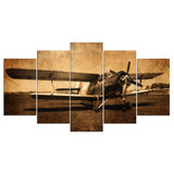 5 Panel Plane Painting Canvas Wall Art Picture Canvas Print Painting