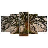 5 Panel Painting Canvas Wall Art Dead Tree Picture Home Decoration Living Room Print Painting