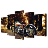 HD 5 Piece Canvas Printed Motorcycle Painting Canvas Print Room Decor Print Poster Picture