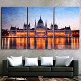 HD Printed 3 Piece Canvas Art Water European Palace Painting Wall Pictures Living Room Posters