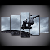 5 Piece Canvas Art HD Printed Vintage Skateboard Painting Black Classical Wall Pictures Living Room