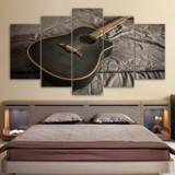HD Printed 5 Piece Canvas Art Classical Guitar Painting Modular Wall Pictures Living Room Modern