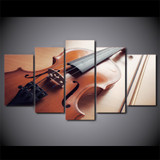HD Printed 5 Piece Canvas Art Classical Violin Painting Music Instrument Wall Pictures Living Room