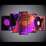 HD Printed 5 Piece Canvas Art DJ Music Disco Sound Player Painting Modular Wall Pictures Living Room