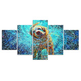 Wall Art Canvas Prints Poster Abstract Pictures 5 Pieces Impressionist Dog Shake Paintings Home Decor