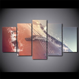 HD Printed 5 Piece Canvas Art Classical Guitar Painting Wall Pictures Modular Music Poster Home Decor