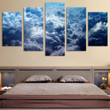 5 Piece Canvas Art Paintings Cloud Blue Sky HD Print Home Decor Wall Decorations Living Room