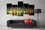 HD Printed The Night Scenery City Painting On Canvas Room Decoration Print Poster Picture