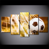 HD Printed 5 Piece Canvas Art Soccer Match Net Painting Wall Pictures Living Room Modern