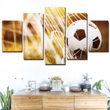 HD Printed 5 Piece Canvas Art Soccer Match Net Painting Wall Pictures Living Room Modern