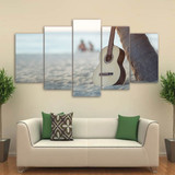 HD Printed 5 Piece Canvas Art Classical Guitar Painting Music Instrument Wall Pictures Living Room