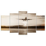 HD Printed 5 Piece Canvas Art Airplane Canvas Painting Retro Wall Pictures Living Room Home Decor