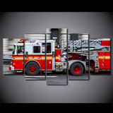 5 Piece Canvas Art HD Printed Fire Engine Canvas Paintings Wall Art Posters And Prints