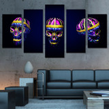 HD Printed 5 Piece Canvas Art Skull Art Bright Painting Anime Room Decor Print Poster Wall Art