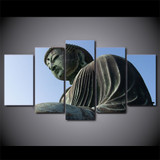 HD Printed 5 Piece Canvas Art Tathagata Buddha Paintings on The Wall Print on Canvas Poster