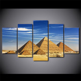 HD Printed 5 Piece Canvas Art Egypt Pyramid Painting Wall Pictures for Living Room Home Decor Poster