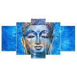 Buddha Painting HD Print 5 piece Canvas Art Religious Buddhism Painting Decor Wall Picture