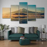 Wall Picture Lake View Mountain Canvas Painting Wall Art Print 5 Panel Scenery Painting Pictures Print