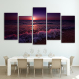 HD Wall Art Printed Modern Canvas 5 Panel Greece Ionian Sea Evening Sky Paintings Pictures Posters