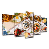 Modular Canvas Painting HD Printed Poster 5 Pieces Delicious Food Pictures Wall Art