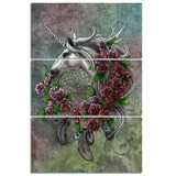 Unicorn Dreamcatcher Bedsheet Color by Sunima-MysteryArt HD Print 3 Piece Canvas For Living Room Pictures