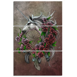 Unicorn Dreamcatcher Bedsheet Red by Sunima-MysteryArt HD Print 3 Piece Canvas For Living Room Pictures