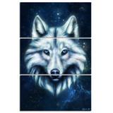 Wolf Head by KhaliaArt HD Print 3 Piece Canvas Art Wall Pictures For Living Room Decorative Pictures