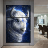 White Buffalo by KhaliaArt HD Print 3 Piece Canvas art Sheep Wall Pictures For Living Room Pictures Poster