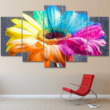 Tableau Wall Art HD Printed Pictures Canvas 5 Panel Full Bloom Flowers Modern Paintings Modular