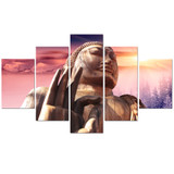 Pictures Living Room 5 Panel Buddha Landscape HD Printed Modern Canvas Painting Wall Art Modular