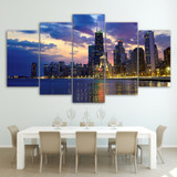 HD Prints Modular Canvas Painting 5 Pieces Beautiful City Poster Wall Art Pictures
