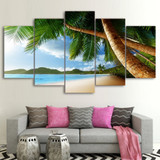 Canvas HD Printed Painting Modern Pictures 5 Panel Palm Trees Wall Art Modular