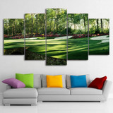 HD Wall Art Canvas Modern 5 Panel Golf Course Landscape Printed Pictures Painting
