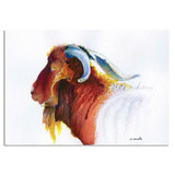 1 Piece Canvas Wall Art Watercolor Yak Painting Wall Pictures for Kids Room Home Decor Posters and Prints