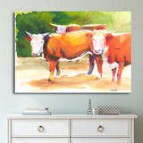 1 Piece Canvas Wall Art Cattles Painting Wall Pictures for Kids Room Home Decor Animal Posters and Prints