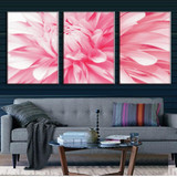 Modern HD Printed Wall Art Canvas Pictures 3 Pieces Pink Daisies Flower Paintings Posters