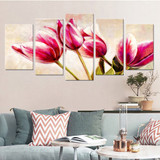 Wall Art Painting 5 Panel Flower Modern Modular Posters And Prints Canvas Picture