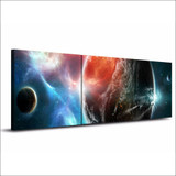 3 piece Printed Space Starry Sky Planet Universe Painting Canvas Art Work For Wall