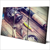 Modern HD Printed Wall Art Canvas Pictures 3 Pieces Pulley Fishing Rod Hook Fish Paintings Posters