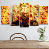 HD Canvas Printed Modern 5 Piece Elephant Head God Poster Wall Art India Tibetan Ganesha Room Pictures Painting HD Canvas Printed Modern 5 Piece Elephant Head God Poster Wall Art India Tibetan Ganesha Room Pictures Painting