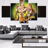 Wall Art Poster Painting HD Printed 5 Panel God Of India Shiva Canvas Landscape Modular Pictures