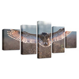 Modern Wall Art Pictures 5 Panel Animal Owl HD Printed Painting Posters