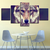 Modern Canvas Pictures HD Printed Wall Art 5 Pieces Animal Wild Wolf Paintings Posters
