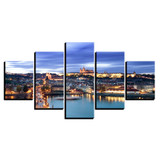 Modular Wall Art Painting Photo 5 Panel Prague Castle HD Print Canvas Popular Picture Poster