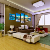 Modern On The Wall Art Modular 5 Panel Muslim Islam Building Abstract Painting On Canvas Pictures