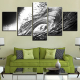 Modern Canvas HD Printed Pictures 5 Panel Waves Of The Sea Painting Modular Wall Art Poster