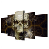 Modular Poster Wall Art HD Printed Modern Canvas 5 Panel Skull Pictures Cuadros Painting