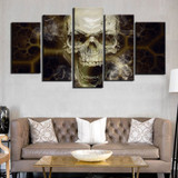 Modular Poster Wall Art HD Printed Modern Canvas 5 Panel Skull Pictures Cuadros Painting