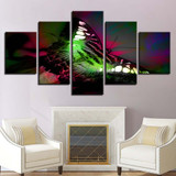 Printed Modern Painting Wall Art Modular HD 5 Panel Butterfly Pictures Canvas Poster