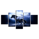 Modern Painting Wall Art HD Printed Canvas Poster 5 Panel Animals Horse Pictures Cuadros Modular
